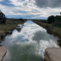 Lovely lighting on Canal du Midi