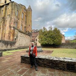 Outside the cloisters where the SaintFoy treasure is kept