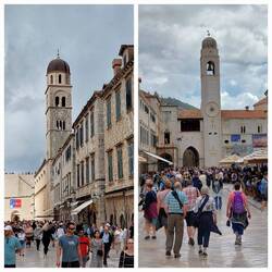Views across and down Main Street (Stradun) to the Bell Tower