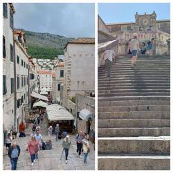 View down and up the Spanish Steps