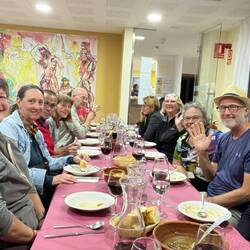 Pilgrim dinner with new and "old" friends