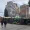 Buildings painted in 3D, and colourful trams - what a scene