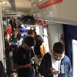 Standing room only on the train back