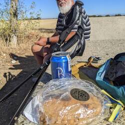 Lifesaving nuns cookies and Aquarius drink