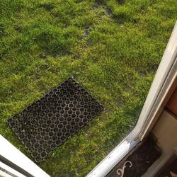 Stellplatz St. Peter Ording. Wir stehen im Wasser