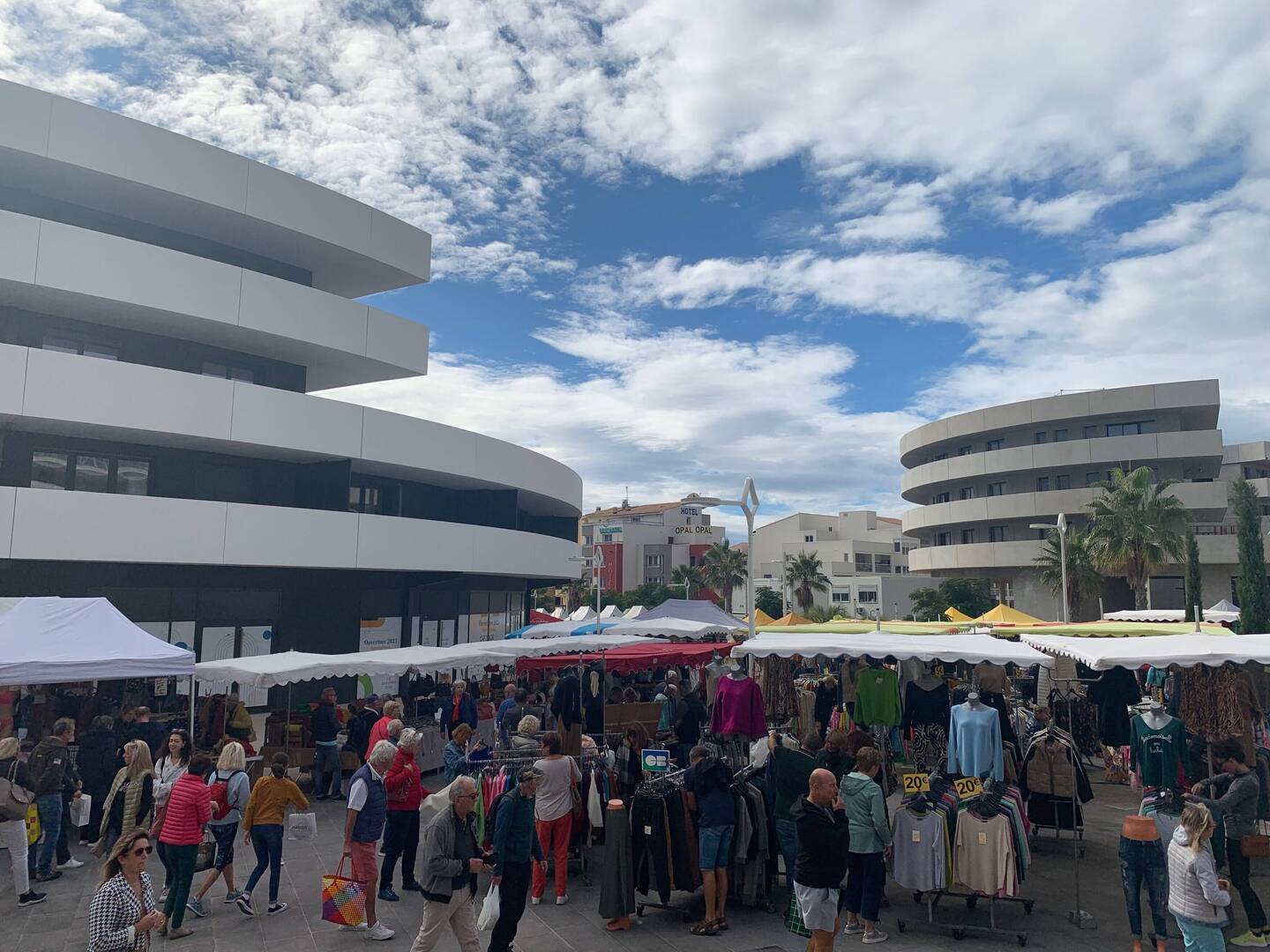 Saturday market - food, clothes, a bit of everything