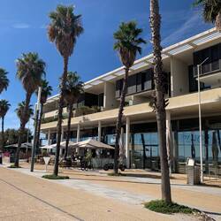 One of many beach promenades west of Séte