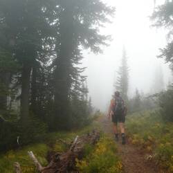 Mist and rain on the Twin Lakes Loop