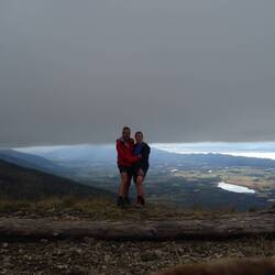 "Heads in the clouds" looking over Flathead lake and valley