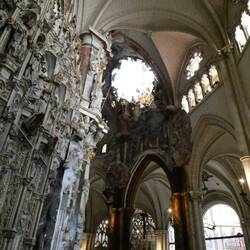 The altar piece lit by the skylight