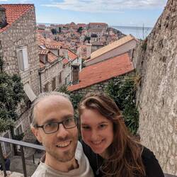 Dubrovnik old town as seen from Tvrđava Minčeta Fortress