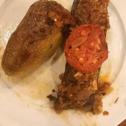 Stuffed pepper and stuffed eggplant, yummi ;))