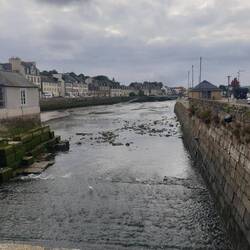 L´Elorn à marée basse, à Landerneau