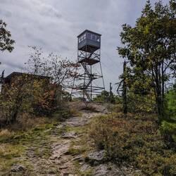 Fire tower at the hiking trail