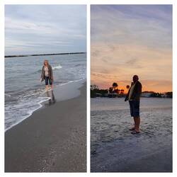 Abendspaziergang am Strand von Rimini