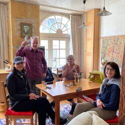 Toasting with the truffle wine