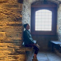 Eddie from Aus/UK. She was singing a hauntingly beautiful melody in this amazingly acoustical room.