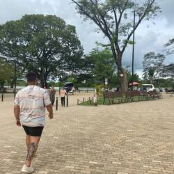 Her starter promenaden ned til floden