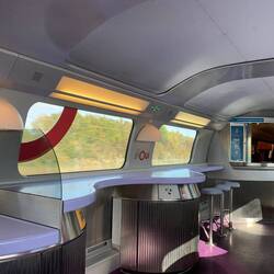 Restaurant car on the TGV train - not bad