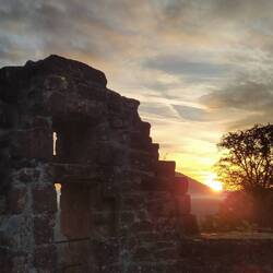 Morgens der Sonnenaufgang auf Alt-Dahn