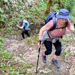 The climb was challenging