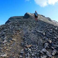 Coming down from the summit