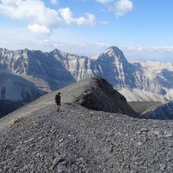 Heading down from the summit