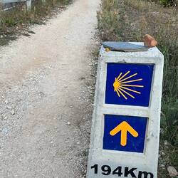 Location marker just outside of Cacabelos