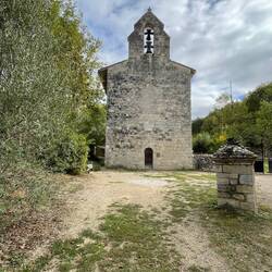 Saint Sernun church - they were holding a service for pilgrims when we stumbled in