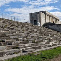 At the Zepellin Field, home of the Nazi Nuremberg rallies