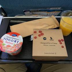Singapore Airlines' new sustainable serviceware.