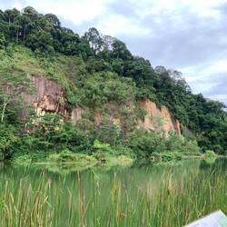 The lake at Singapore Granite Quarry