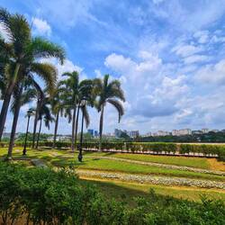 Aussicht nach draußen von der Moschee