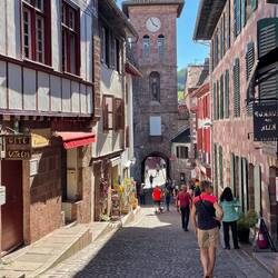 Looking towards clock tower and Porte d'Espagne