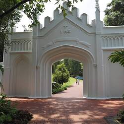 The gates at Fort Canning.