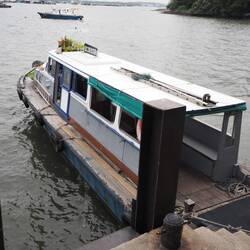 The boats that ply between Changi Jetty and Pulau Ubin.