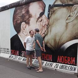 The most famous mural, preserved since 1990. I totally lucked out on the timing of this shot!