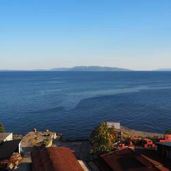 View of the Adriatic from outside our apartment.