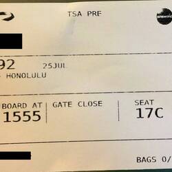 Boarding pass for AS292.
