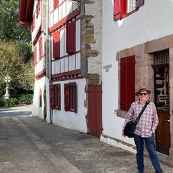 Ian even colour cordinated for our visit