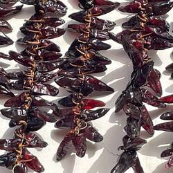 Espelette Peppers being dried