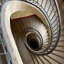 Lovely spiral staircase - we mainly walked down it and used the lift to get to our apartment
