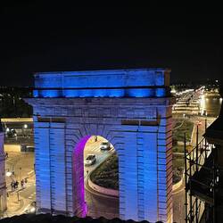 Light show on the Porte de Bourgogne