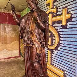 Artwork in the barrell room/cellar