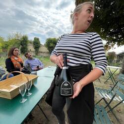 Julie being the sommelier