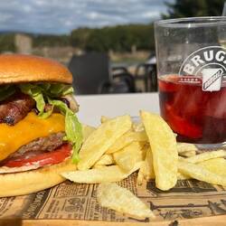 Stunning burger and Sangria