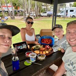 Park set up for the day