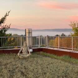 Dachterrasse des Shivalaya am Morgen