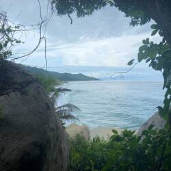 Udsigt over en af de strande man ikke på svømme på (pga strømmen)