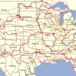 The red lines are the tracks my GPS recorded